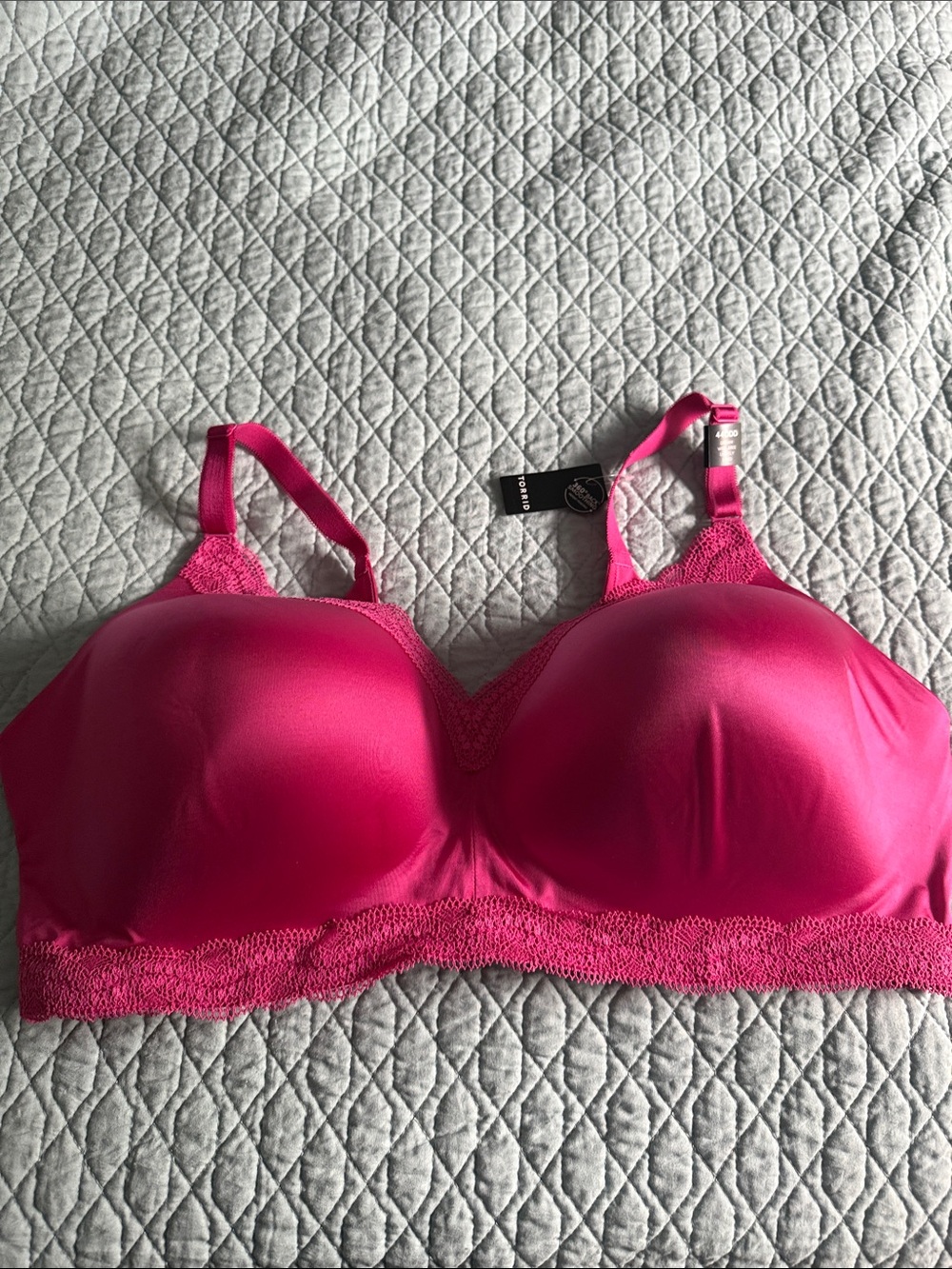 Torrid fuschia dream wire free lightly lined bra